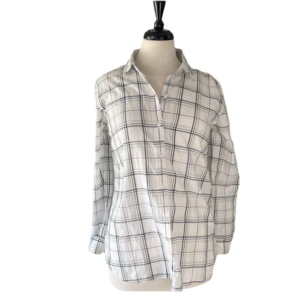 Barbour Comond Shirt Women’s US 4 Plaid Button Up Relaxed Fit Long Sleeve NWT - Picture 1 of 8